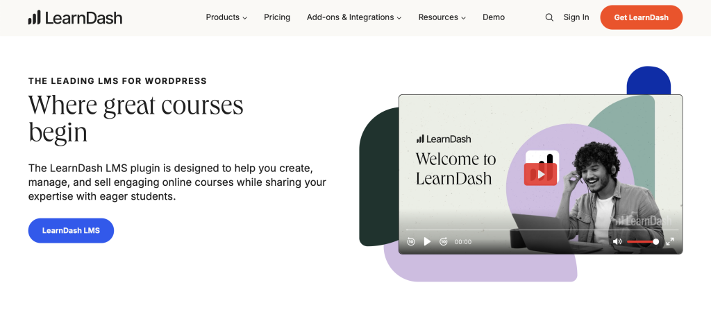 LearnDash homepage